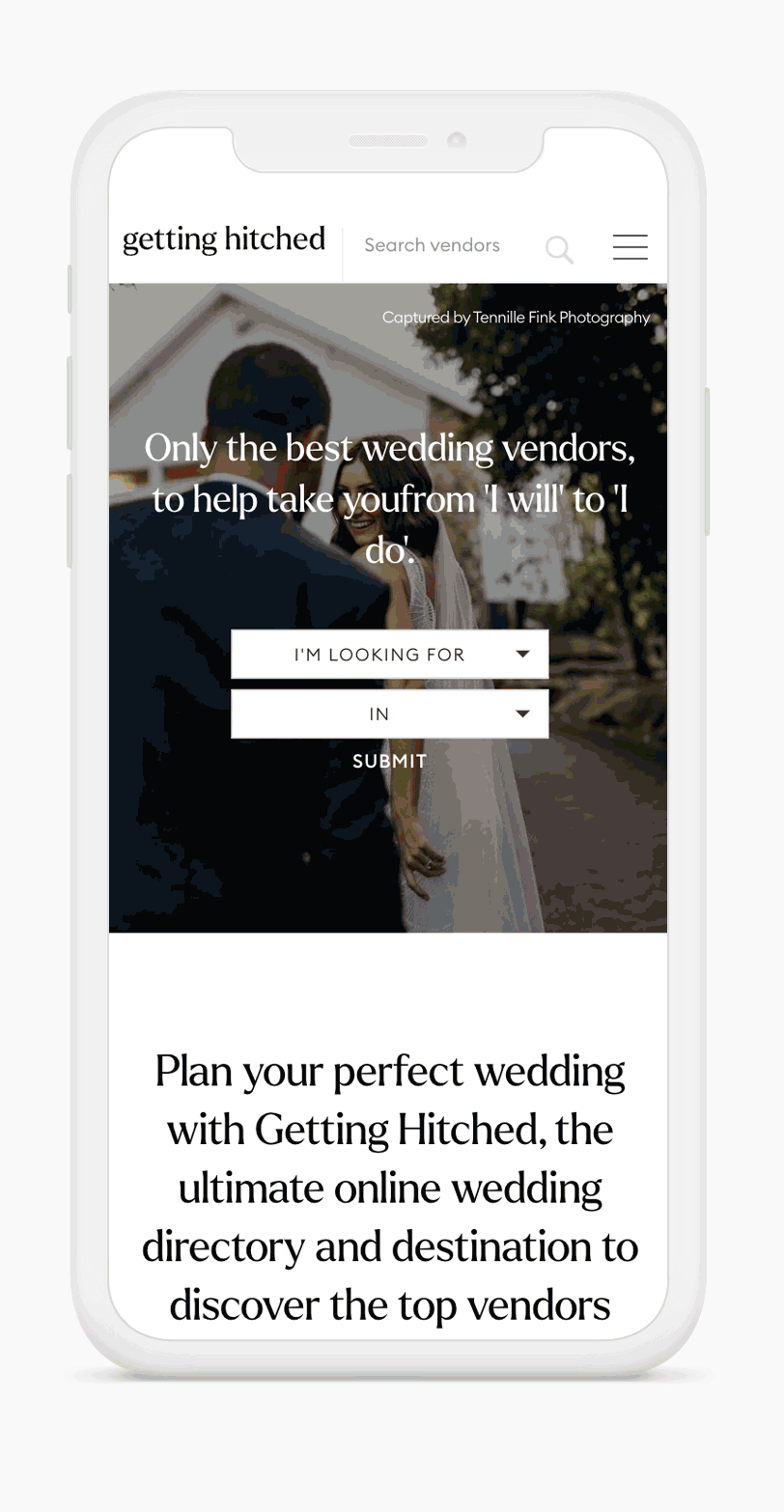 Getting Hitched, Join Australia's newest wedding directory today.